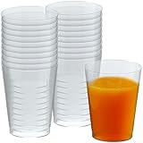 Kaya Crystal 10oz Clear Plastic Cups - 25 Disposable for Wine & Beverages | Elegant Cocktail Cups for Wedding, Party & Everyday Use