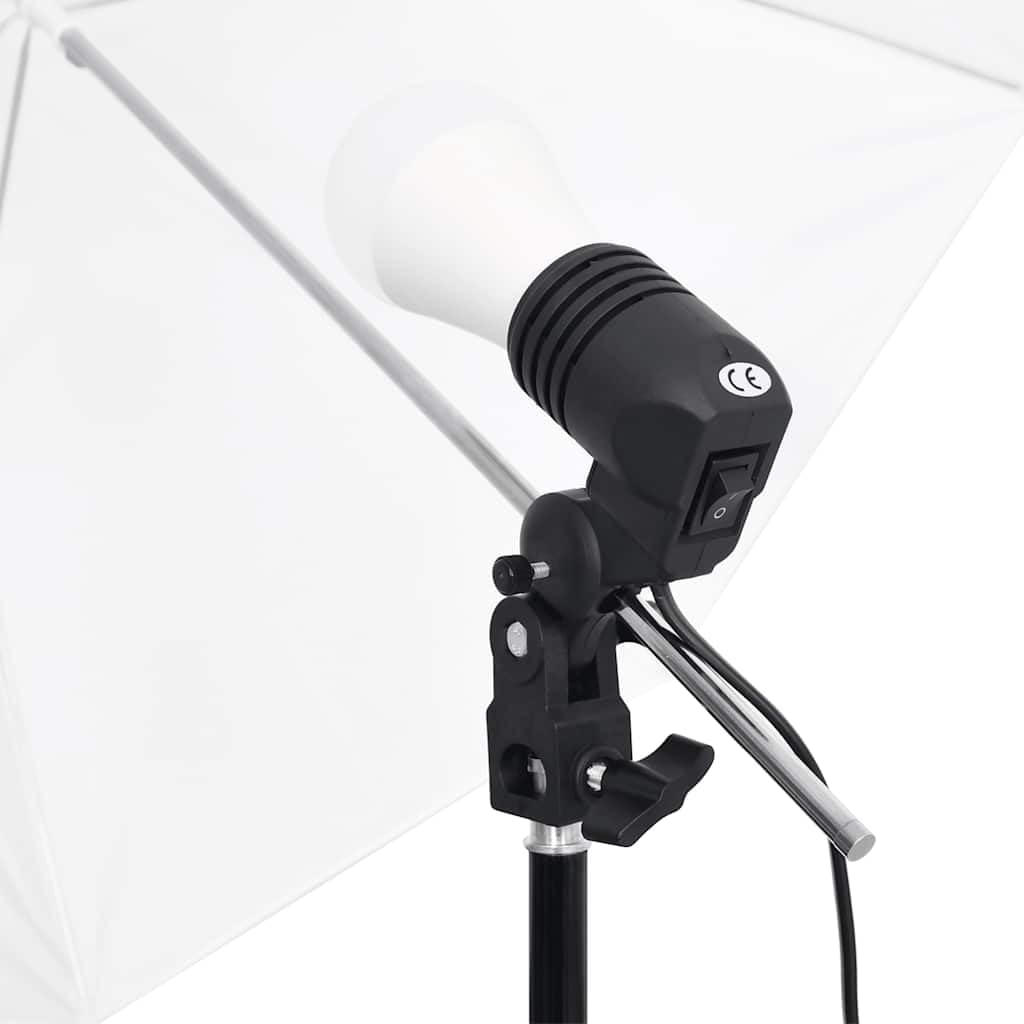 vidaXL Fotostudio-Beleuchtung Set mit Stativen & Schirmen, Studiobeleuchtung Set, Softbox, Studioleuchte, Fotostudio Beleuchtung Set, Softboxen