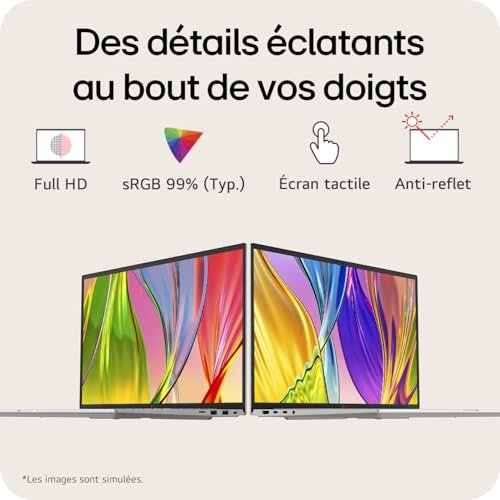 LG Electronics PC Portable 15 6" grambook 15U50T G.AA56F 1 65kg écran FHD Format 16:9 Intel® Evo™ i5 1334 RAM SSD NVMe Intel Iris XE Graphics Windows 11 Home + - vue 9