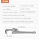 VEVOR Rohrzange, 18 gerade Aluminium-Rohrzange, verstellbarer Sanitärschlüssel, mit hochfester Backe und ergonomischem Griff, leicht zu tragen, aufhängbares Design, für Wasserleitungen