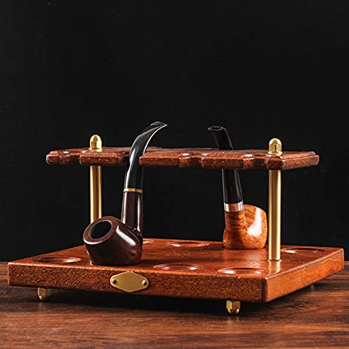 Pipes à tabac support en bois cadeau idéal présentoir de collection - 2