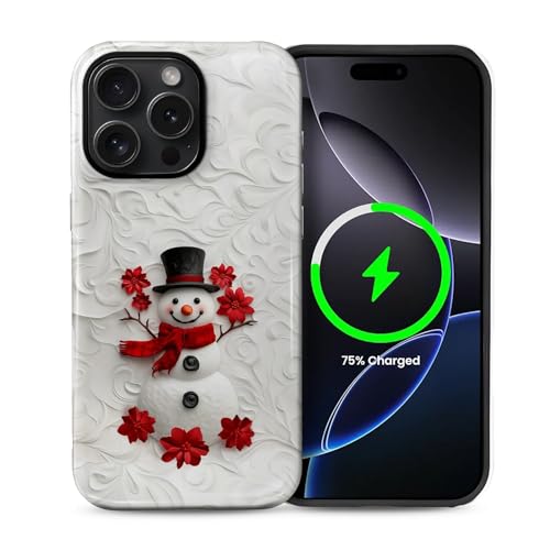 Coque iPhone 15 Pro antichoc intégrale double couche compatible MagSafe motif hivernal