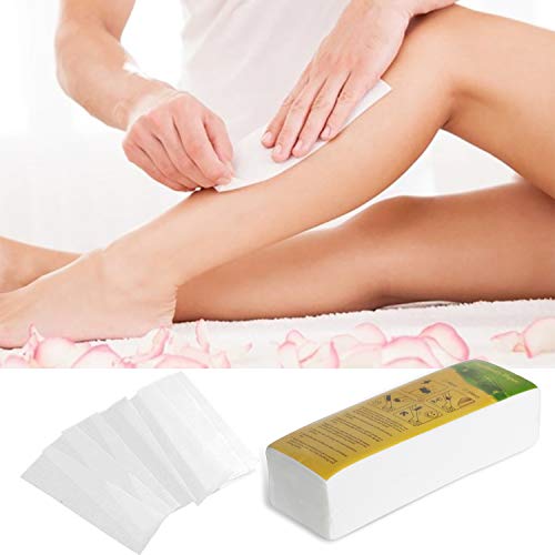 Pinkiou 100 PCS Disposable Professional Armpit Leg Hair Removal Wax Strip Paper Depilatory Nonwoven Epilator Shaving Roll Waxing