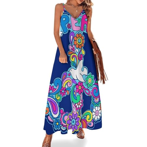 Robe longue été sans manches fluide et légère pour la plage