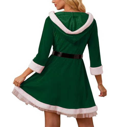 Robe de Père Noël pour spectacle tenue festive complète avec bas - 5