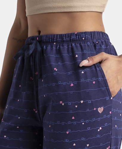 Image of Jockey RX88 Women Super Combed Cotton Printed Pyjama with Side Pockets (Colors & Prints May Vary)