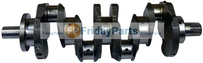 FridayParts Crankshaft 1G777-23010 Compatible for Kubota Engine V3307 Excavator KX080-3T KX080-4 KX080-4S KX080-4S2 SVL75 KX080-3T