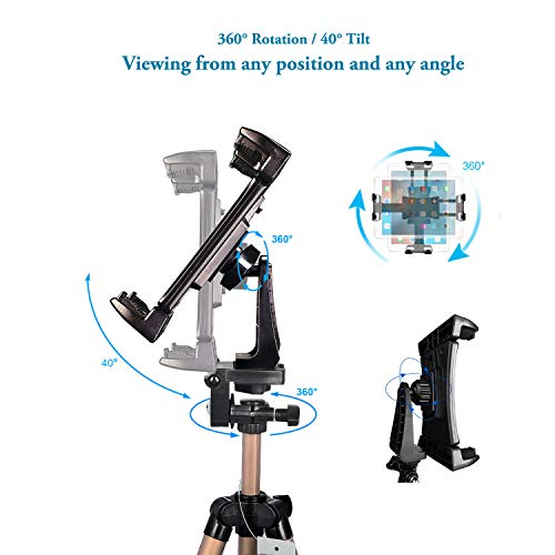 Tripé para iPhone iPad, 3 em 1, suporte para câmera, celular, tablet, celular, 51 polegadas, leve, c