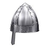Dimensions : 22,9 x 20,3 cm Casque de guerrier normand pour homme Taille unique Argenté