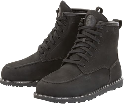 Bottes de moto imperméables Merlin Worker en cuir premium et protection D3O