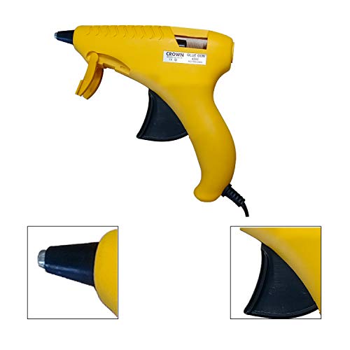 Image of CROWN Hot Melt Glue Gun CR72 - Fast Heating Glue Gun with Trigger Feed, Includes 5 Glue Sticks - Strong Adhesive for DIY, Crafts, Wood, Plastic, Fabric, Home & School Repairs