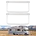 RV Hanging Shoe Shelf, Pair of Foldable Wall Mounted Shoe Rack for RV, Travel Trailer, Space Saving Aluminium Alloy Shoe Organizer, Holds All Shoe Sizes, Easy Installation (Silver)