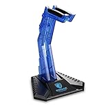 SADES E-Sports Gaming Headphone Cradle,eTopxizu S-xlyz Acrylic Headset Bracket Stand Holder,Suitable for AKG,Sony,Shure,Sennheiser,Monster Beats,Ultimate Ears,Boss,Logitech,Gaming Headset,Blue(Stand