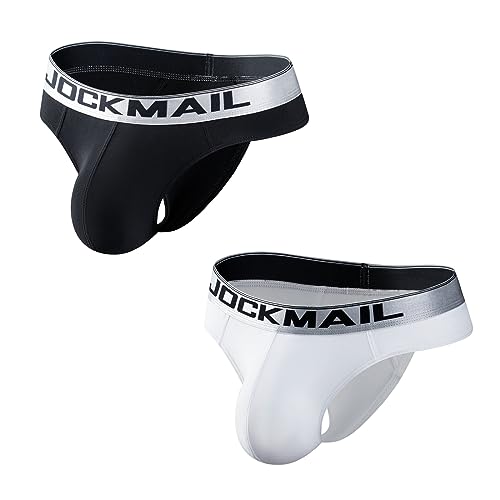 JOCKMAIL 2PCS/Pack Mens Underwear Briefs Mens Cotton Briefs Mens Thongs and G String Mens Bikini Underwear