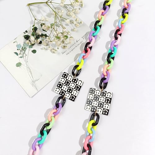 Image of Acrylic Glasses Chain Holder for Women Sunglasses Lanyard Necklace Decorative Chain Eyewear Retainer Eyeglass Strap