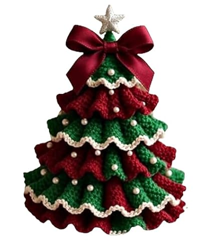 DIY Crochet Christmas Tree Kit – Handmade Holiday Decoration Set,