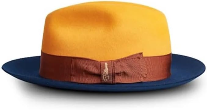 Pure Wool Small Top Hat Women Fashion Sunshade Felt Hat Classico Men's Crushable Wool Felt Fedora Hats with Bowknot