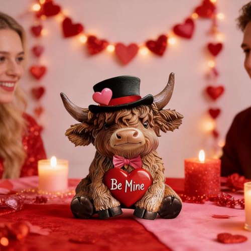 Figurines de vaches de décoration de Saint-Valentin, table et cuisine - 3
