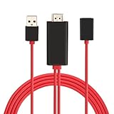 Akface HDMI Mirror Adapter Cable, 3.5 ft Plug and Play MHL Digital Audio 1080P HDTV Cable for iPhone/iPad/iPod Touch Models,Projector.(No Lightning Connection)