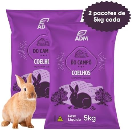 DO CAMPO Ração Para Coelhos Kit 2 Unidades 5kg