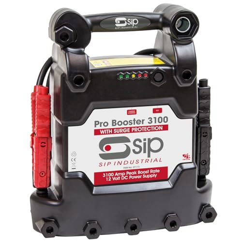 SIP Pro 3100 Start Booster, Battery Booster Jump Starter Power Pack 12V 3100A with Surge Protection
