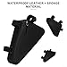Mountain for Bike Triangle Frame Bag, Waterproof Cycling Storage Pouch with 3 Straps for Road and Commuter Bikes, Lightweight 153g, Black