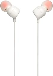 JBL T110 Intra-Auricolari con Comando e Microfono Universale, Bianco, Piccola