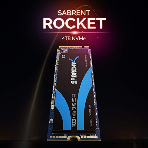 Sabrent SSD Interno 4TB Rocket NVMe PCIe M.2 2280 Drive a Stato Solido ad Alte Prestazioni (SB-ROCKET-4TB)