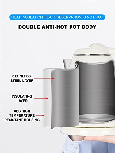 Bouilloire électrique 1.2L blanche pour thé et infusion rapide 1350W - 6