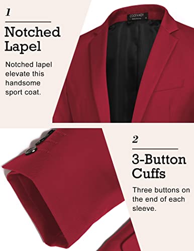 Image of COOFANDY Mens Sport Coat Casual Blazer One Button Business Suit Jacket