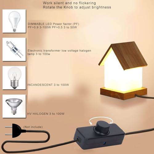 Omquot Lamp Dimmer Switch, Soft Rotating Replacement for Floor Table Lamp, Adjustable Lighting Experience, Durable ABS - 1