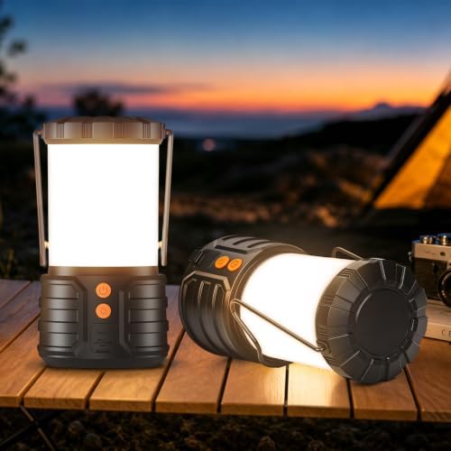 Tobeape Lampião LED Recarregável 5000mAh, IP65 à Prova d’Água, Ki...