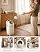iTouchless Odor-Locking Diaper Pail - 2026 Award-Winning Ag+ Silver Ion Nursery Bin - Fits Any Bag, No Refills Needed - Includes 20 Leak-Proof Bags (Hold 300 Diapers) - Boho White Baby Registry Gift
