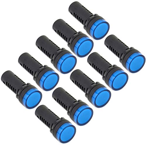 (10) YC-22B-5 YuCo CE LISTED 22MM COMPACT PANEL Mount INDICATOR PILOT LIGHT LED BLUE 480V AC