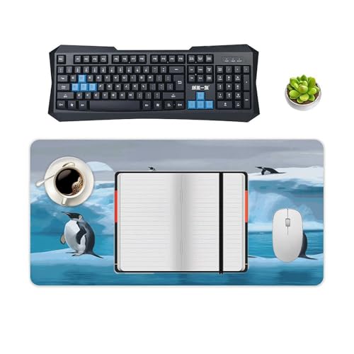Penguins On The Iceberg Desk Pad Large Office Desk Mat miniatura 4