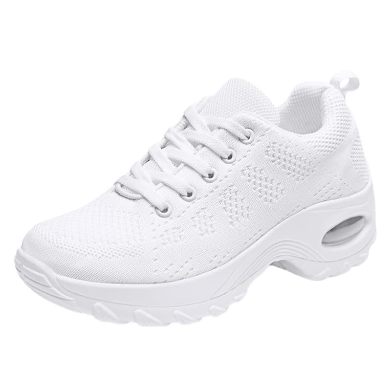 Women’s Breathable Mesh Shoes – Stylish Height-Increasing Slip-On Shoes for Comfort & Elegance| 39 | White-image-44