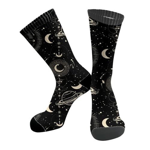Image of MOLIAN Athletic Crew Cushion Socks Unisex Breathable Mid-Calf Socks for Running Workout