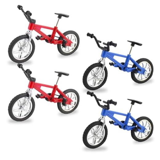 CATOR Lot de 4 mini-vélos à doigts en forme de boule, gadgets de vélo pour garçons et filles, jouets cadeaux