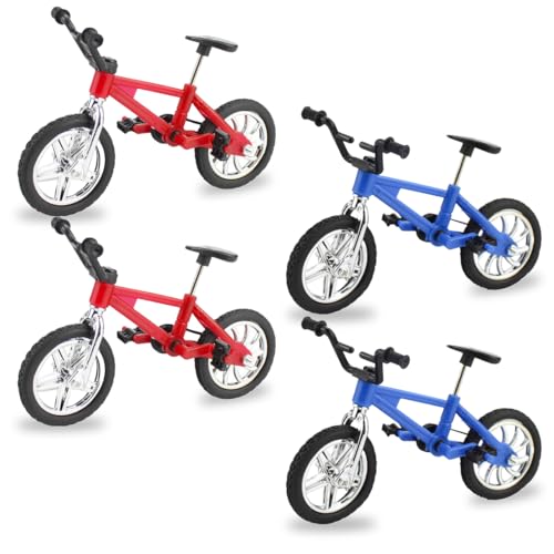 CATOR 4 piezas de bicicleta de dedo, minibicicleta, modelo de bola de bicicleta, gadgets de bicicleta para niños, niñas, juguetes de regalo
