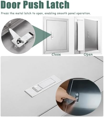 304 Stainless Steel Outdoor Kitchen Access Door, BBQ Access Panel with Handle, Attic Wall Access Cover Plate (26x30in/66x76cm) - Durable, Weather-Resistant Design