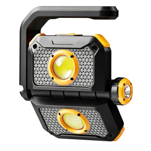 Image of HOKOILN Magnetic Work Light Rechargeable, 2500LM LED Work Light with 9 Modes, Strong Magnet, Foldable Hands-Free Design for Car Repair, Garage, Power Outage & Emergency