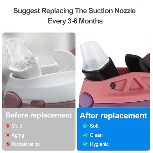 SNEGDO 4 Pcs Replacement Spout Compatible with Newest Contigo Aubrey Kids Water Bottle, Silicone Mouthpiece Replacement Parts Compatible with Contigo Kids Water Bottle (Bottle not Include)