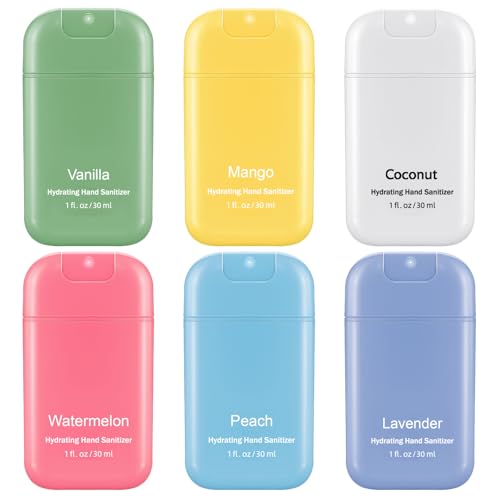 12 Pack Mist Hand Sanitizer Spray with Keychain Mini...