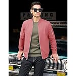 MAGCOMSEN Men's Bomber Jacket Lightweight Casual Windbreaker Spring Fall Zip Up Coat with 5 Pocket