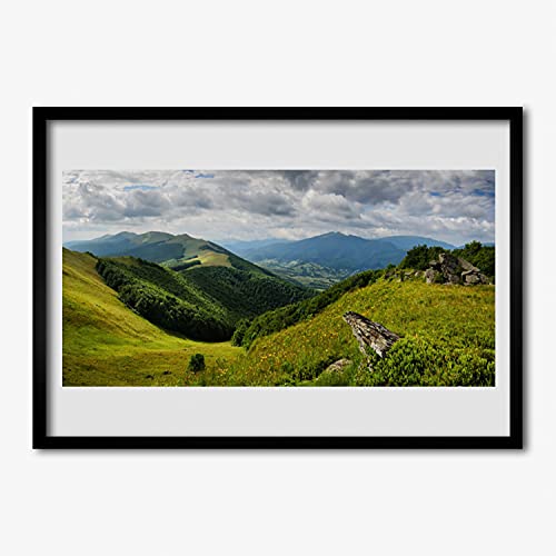 Affiche encadrée 100x70 cm Mount Meadow pour murale salon