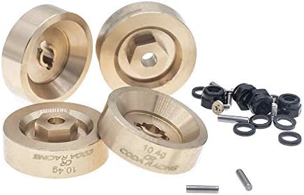 CODA RACING 4pcs 10.4g Brass Wheel Weights Hex Adapter 5mm for AXIAL SCX24 AXI00001 AXI00002 AXI00005 AXI00006 Upgrades 1/24 RC Crawler Car