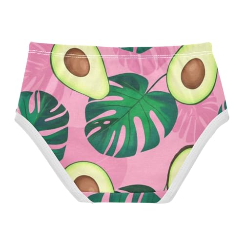 Avocados Leaves Pink Little Girl Panties Girls Underwear Toddler Cotton Florals Briefs Underpants 2t2