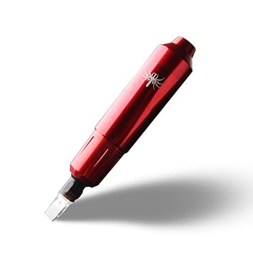 DGT Blade Cartridge Rotary Tattoo Machine Pen with with Japanese Brushless Motor and RCA cord Red 1