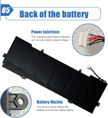 Image of 79.2Wh KB06XL Laptop Battery Compatible with HP Spectre X360 15 15-Bl012DX 15-BL0XX 15-BL1XX 15-BL002XX 15T-BL000 15T-BL100 Z6K99EA Series KBO6XL HSTNN-DB7R TPN-Q179 11.55V 6860mAh