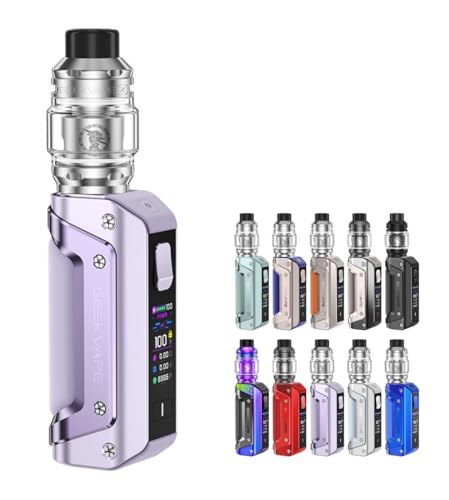 �M�[�N�x�C�v Aegis Solo 3 (S100)�X�^�[�^�[�L�b�g with Z Subohm 2021 Tank �o�b�e���[���� 3000mAh 5.5ml �C�[�W�X �\��3 �d�q�^�o�R Vape �x�C�v (Purple)